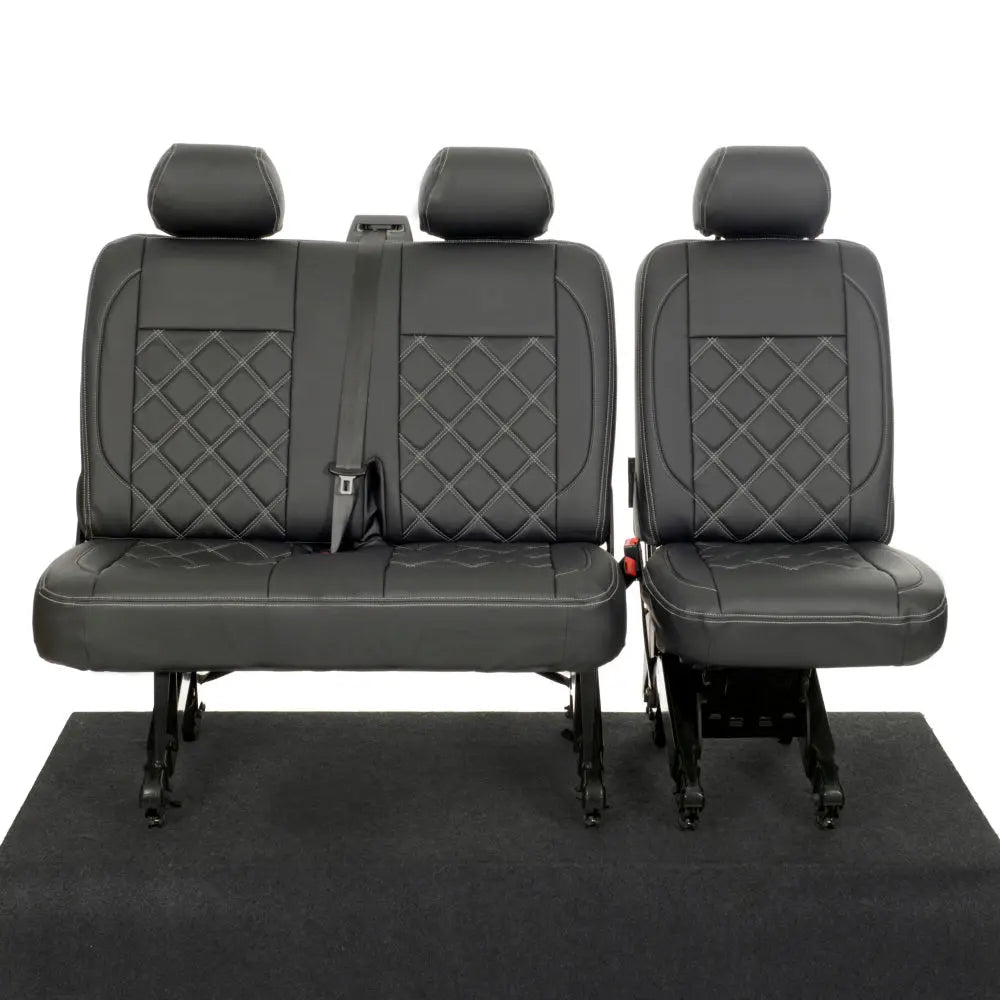 VW T5 / T5.1 Transporter Tailored Leatherette Seat Covers (2003-2015) - UK Custom Covers