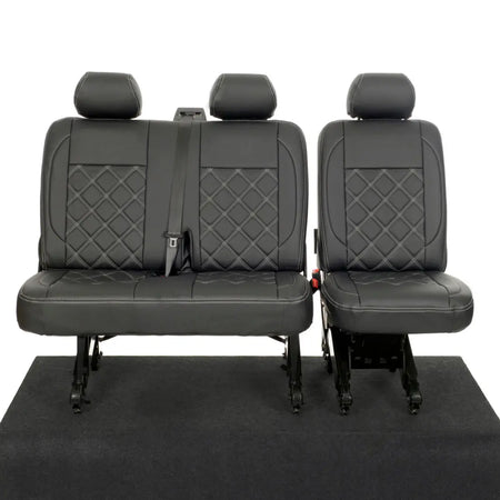 VW T5 / T5.1 Transporter Tailored Leatherette Seat Covers (2003-2015) - UK Custom Covers