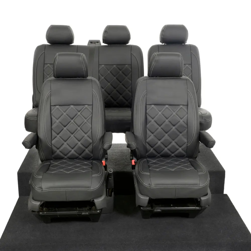 VW T5 / T5.1 Transporter Tailored Leatherette Seat Covers (2003-2015) - UK Custom Covers