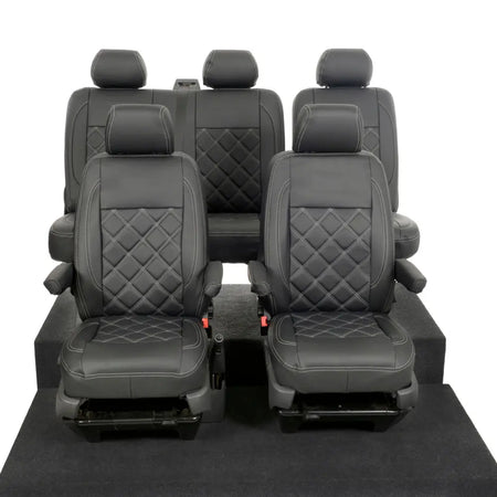 VW T5 / T5.1 Transporter Tailored Leatherette Seat Covers (2003-2015) - UK Custom Covers