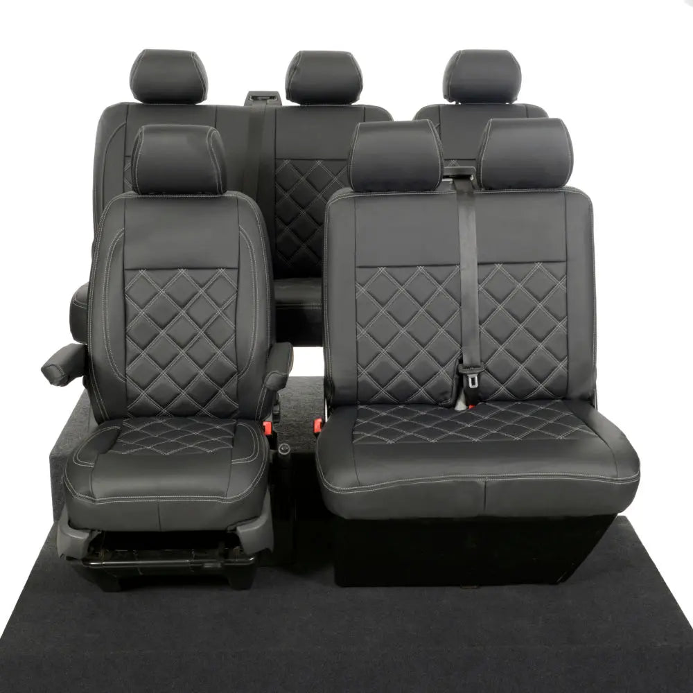 VW T5 / T5.1 Transporter Tailored Leatherette Seat Covers (2003-2015) - UK Custom Covers