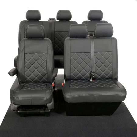 VW T5 / T5.1 Transporter Tailored Leatherette Seat Covers (2003-2015) - UK Custom Covers