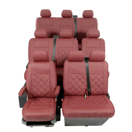 VW T5 / T5.1 Shuttle Tailored Leatherette Seat Covers (2003-2015) - UK Custom Covers