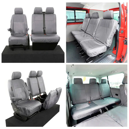 VW T6 / T6.1 Shuttle Tailored PU Seat Covers (2015 Onwards) - UK Custom Covers