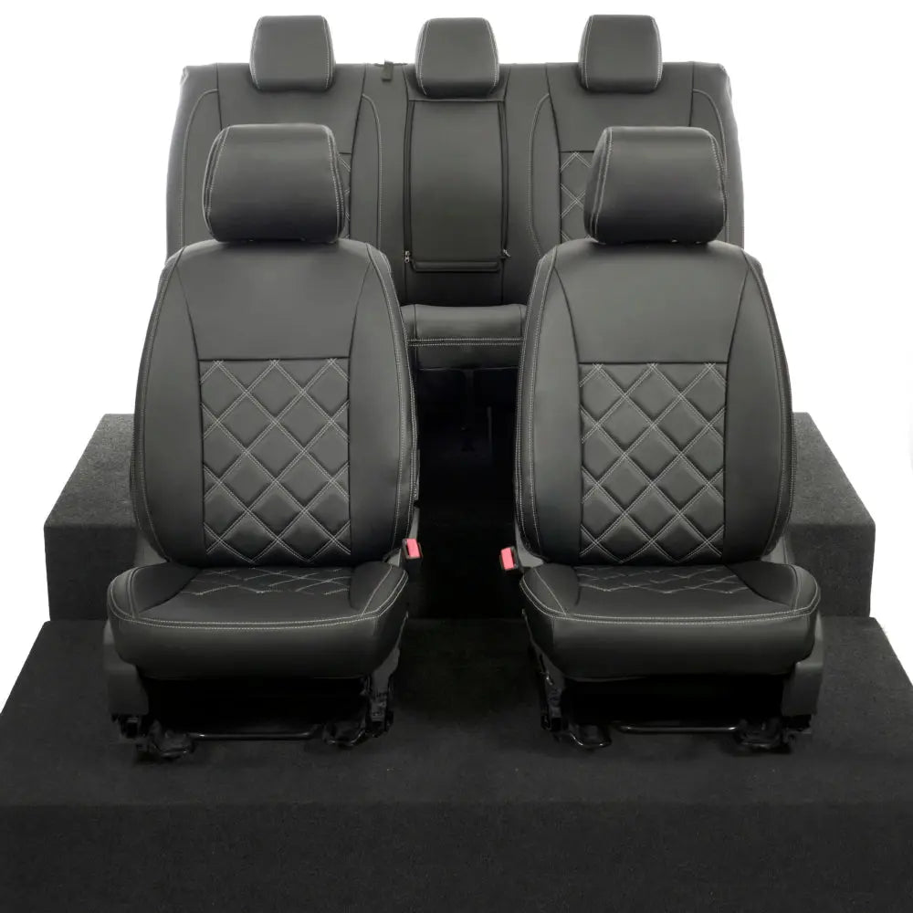 Ford Ranger Tailored Leatherette Seat Covers - Black - UK Custom Covers