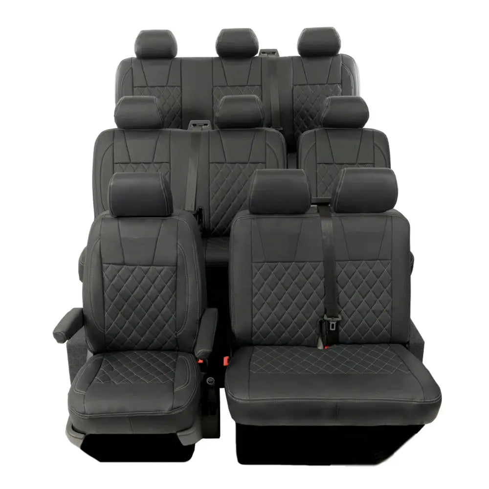VW T5 / T5.1 Shuttle Tailored Leatherette Seat Covers (2003-2015) - UK Custom Covers