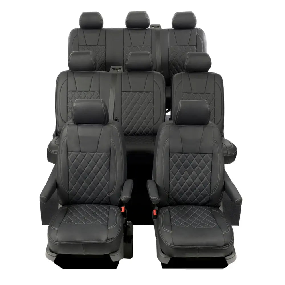 VW T5 / T5.1 Shuttle Tailored Leatherette Seat Covers (2003-2015) - UK Custom Covers