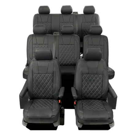 VW T5 / T5.1 Shuttle Tailored Leatherette Seat Covers (2003-2015) - UK Custom Covers