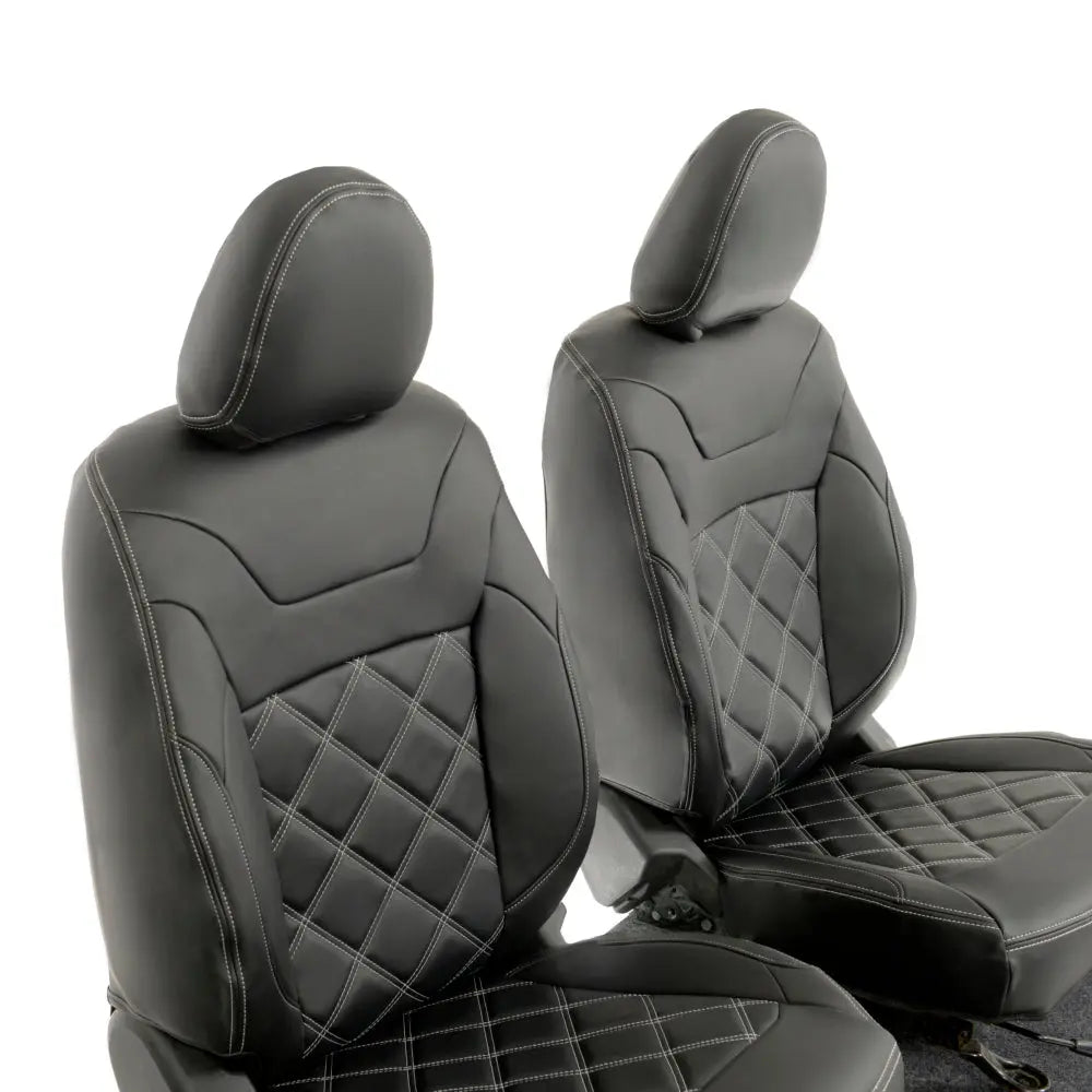 Mitsubishi Barbarian Tailored Leatherette Seat Covers (2016 Onwards) - Black - UK Custom Covers