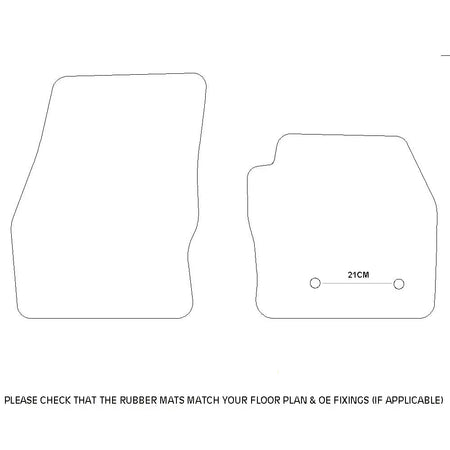 Ford Transit Connect Rubber Floor Mats (2014 Onwards) - UK Custom Covers