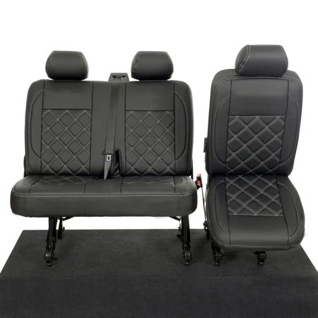 VW T5 / T5.1 Transporter Tailored Leatherette Seat Covers (2003-2015) - UK Custom Covers