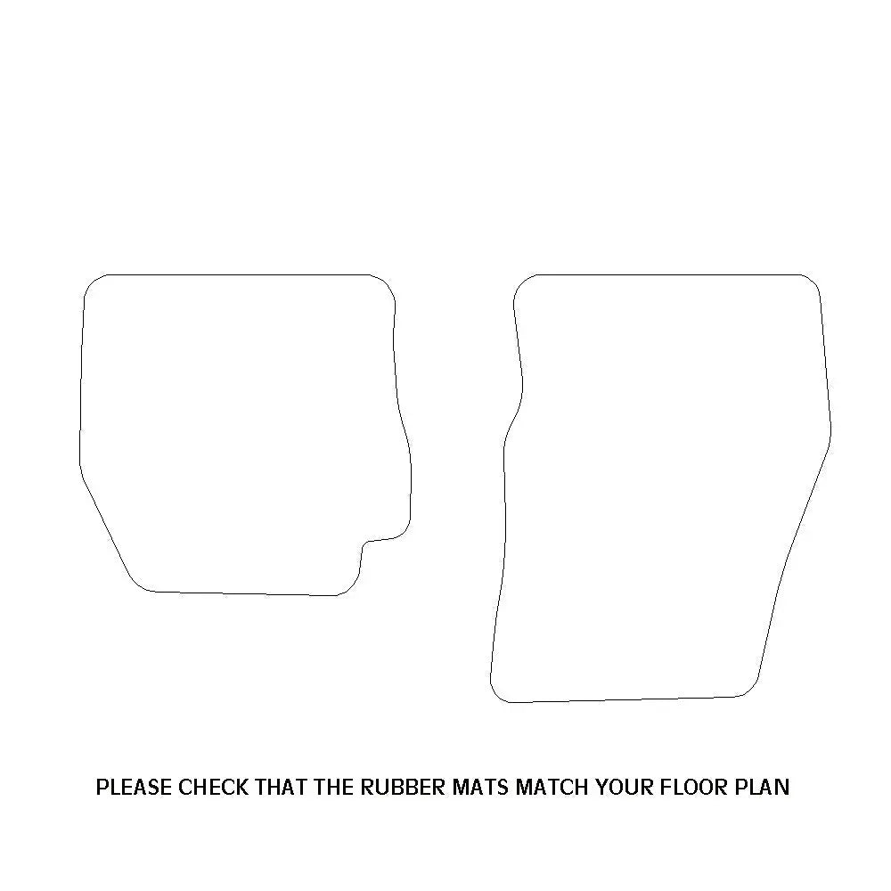 Ford Transit Connect Rubber Floor Mats (2014 Onwards) - UK Custom Covers