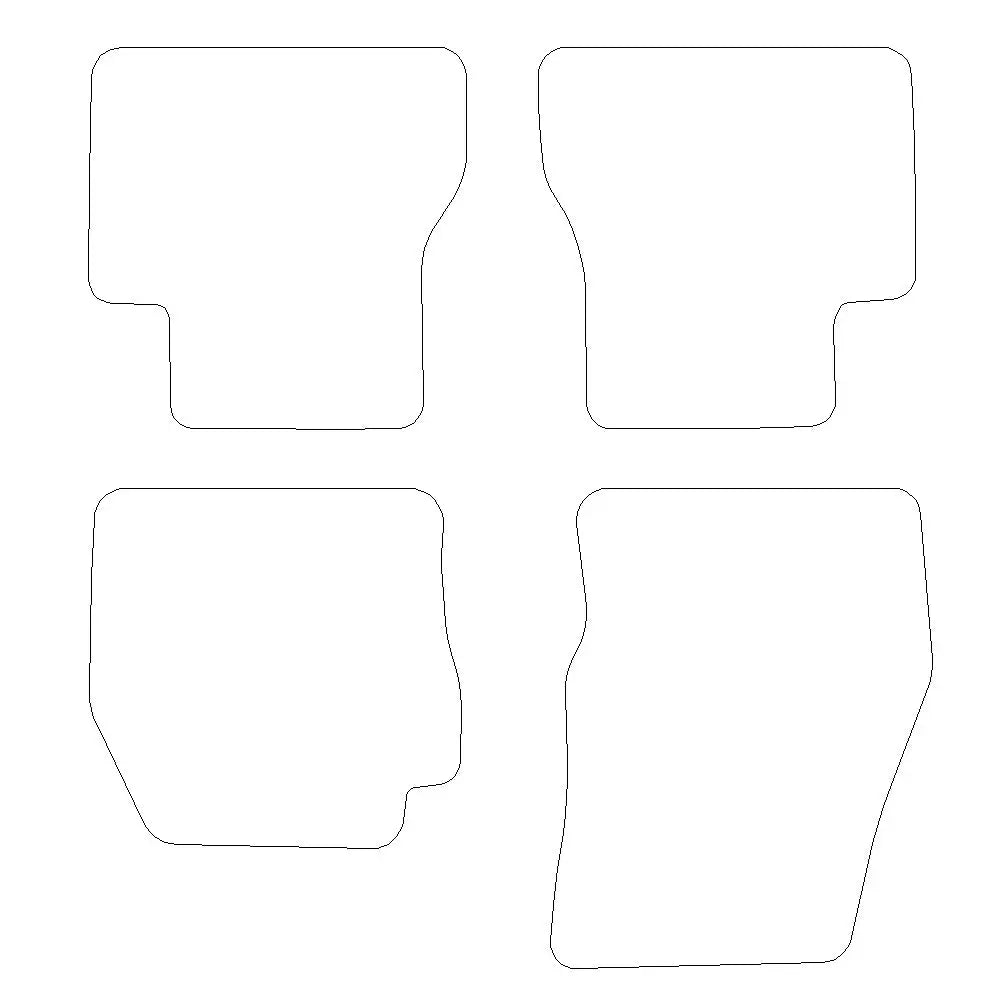 Ford Transit Connect Rubber Floor Mats (2014 Onwards) - UK Custom Covers