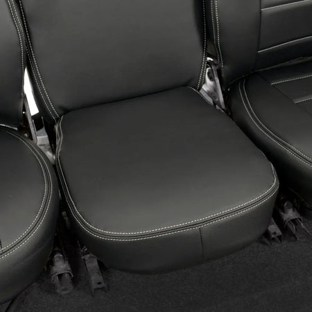 Fits Land Rover Defender 90 / 110 Tailored Leatherette Seat Covers (1987-2006) - Black - UK Custom Covers
