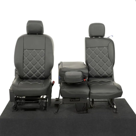 Toyota Proace City Tailored Leatherette Seat Covers (2018 Onwards) - Black - UK Custom Covers
