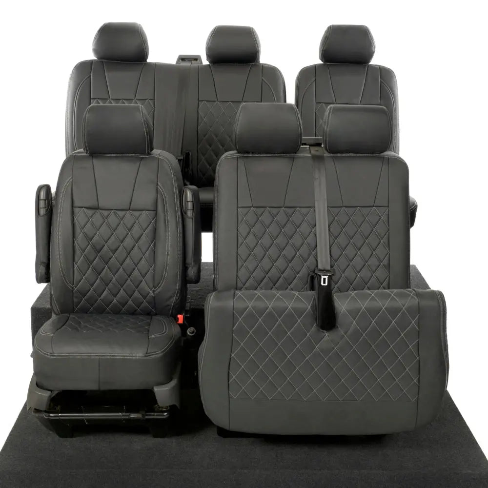 VW T5 / T5.1 Transporter Tailored Leatherette Seat Covers (2003-2015) - UK Custom Covers