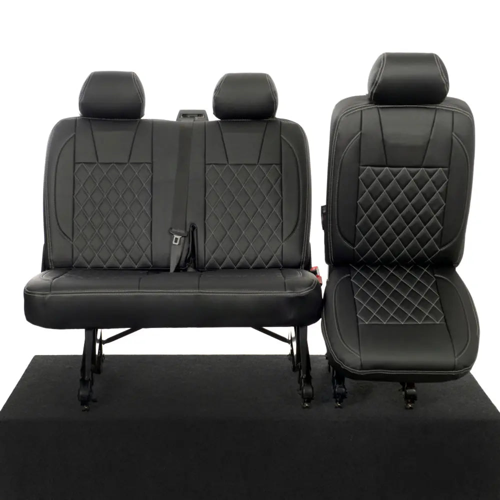 VW T5 / T5.1 Transporter Tailored Leatherette Seat Covers (2003-2015) - UK Custom Covers