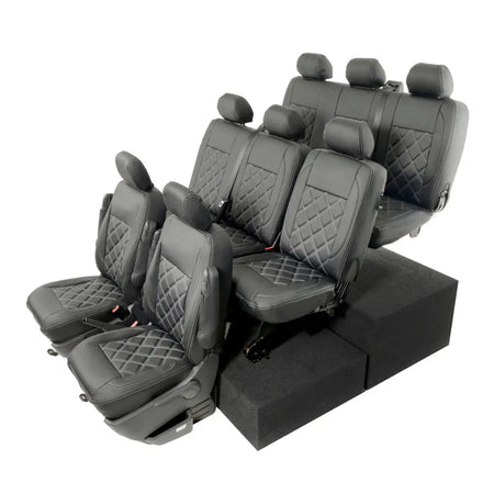 VW T5 / T5.1 Shuttle Tailored Leatherette Seat Covers (2003-2015) - UK Custom Covers