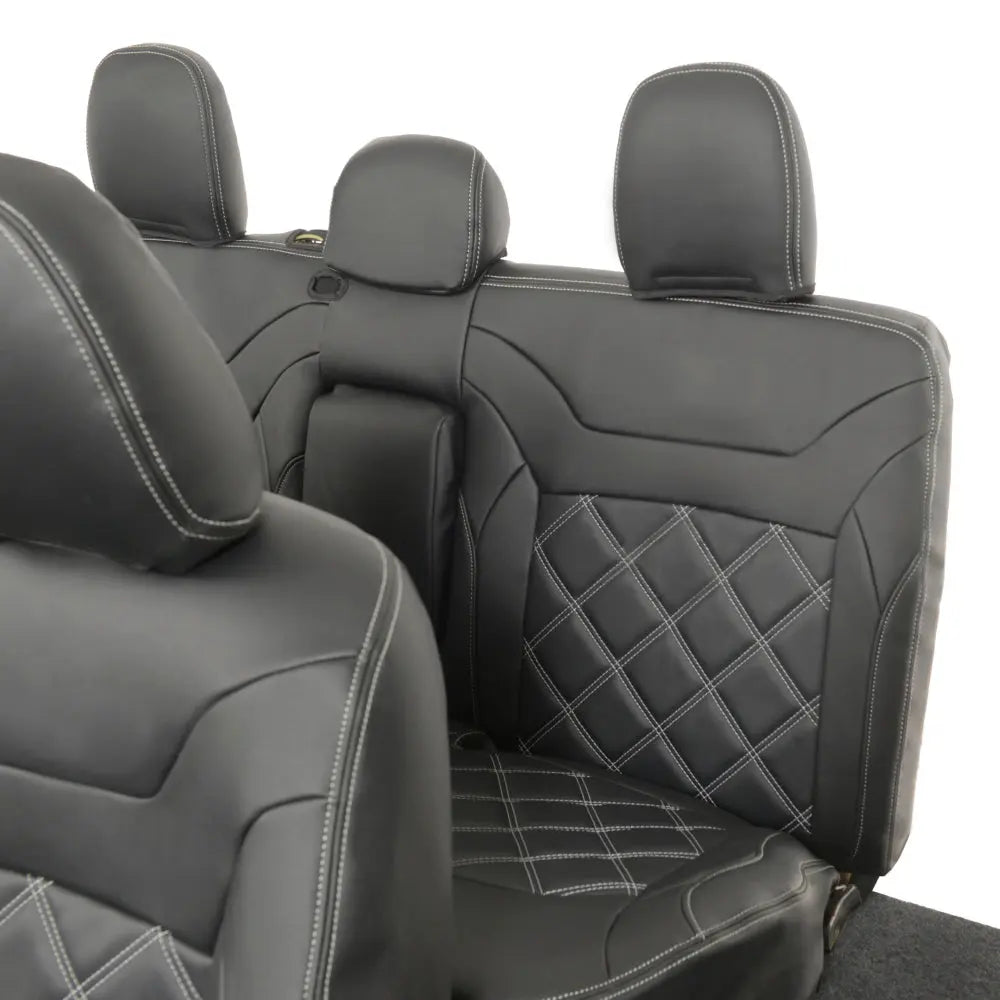 Mitsubishi Barbarian Tailored Leatherette Seat Covers (2016 Onwards) - Black - UK Custom Covers