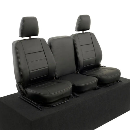 Fits Land Rover Defender 90 / 110 Tailored Leatherette Seat Covers (1987-2006) - Black - UK Custom Covers