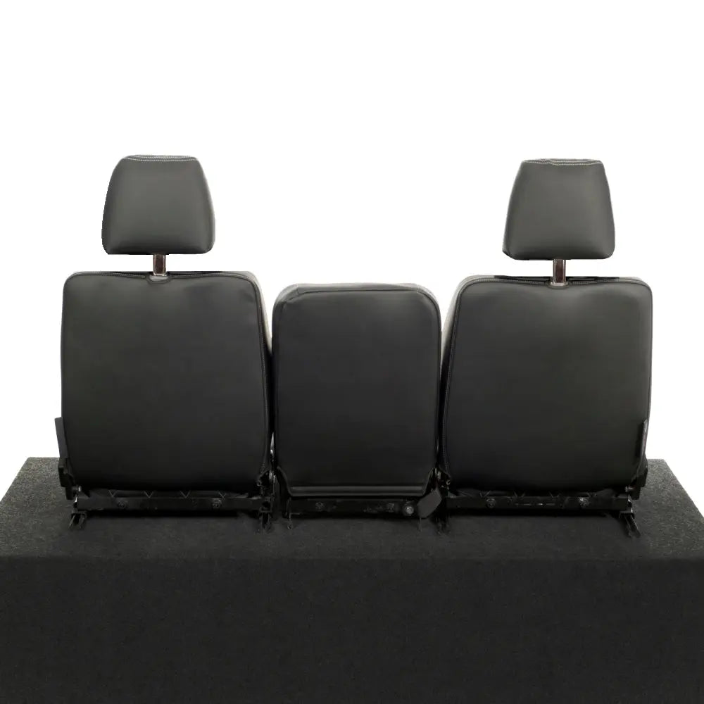 Fits Land Rover Defender 90 / 110 Tailored Leatherette Seat Covers (1987-2006) - Black - UK Custom Covers