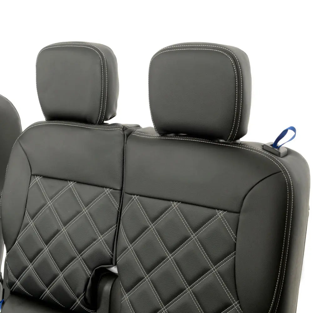 Toyota Proace City Tailored Leatherette Seat Covers (2018 Onwards) - Black - UK Custom Covers