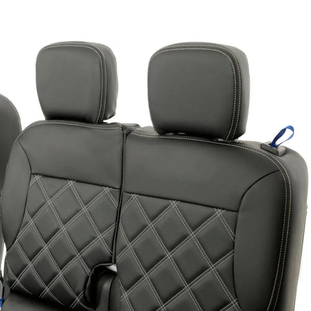 Toyota Proace City Tailored Leatherette Seat Covers (2018 Onwards) - Black - UK Custom Covers