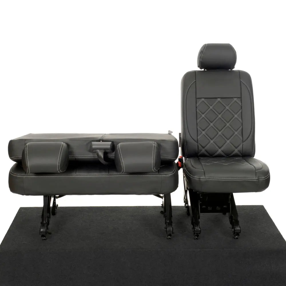 VW T5 / T5.1 Transporter Tailored Leatherette Seat Covers (2003-2015) - UK Custom Covers