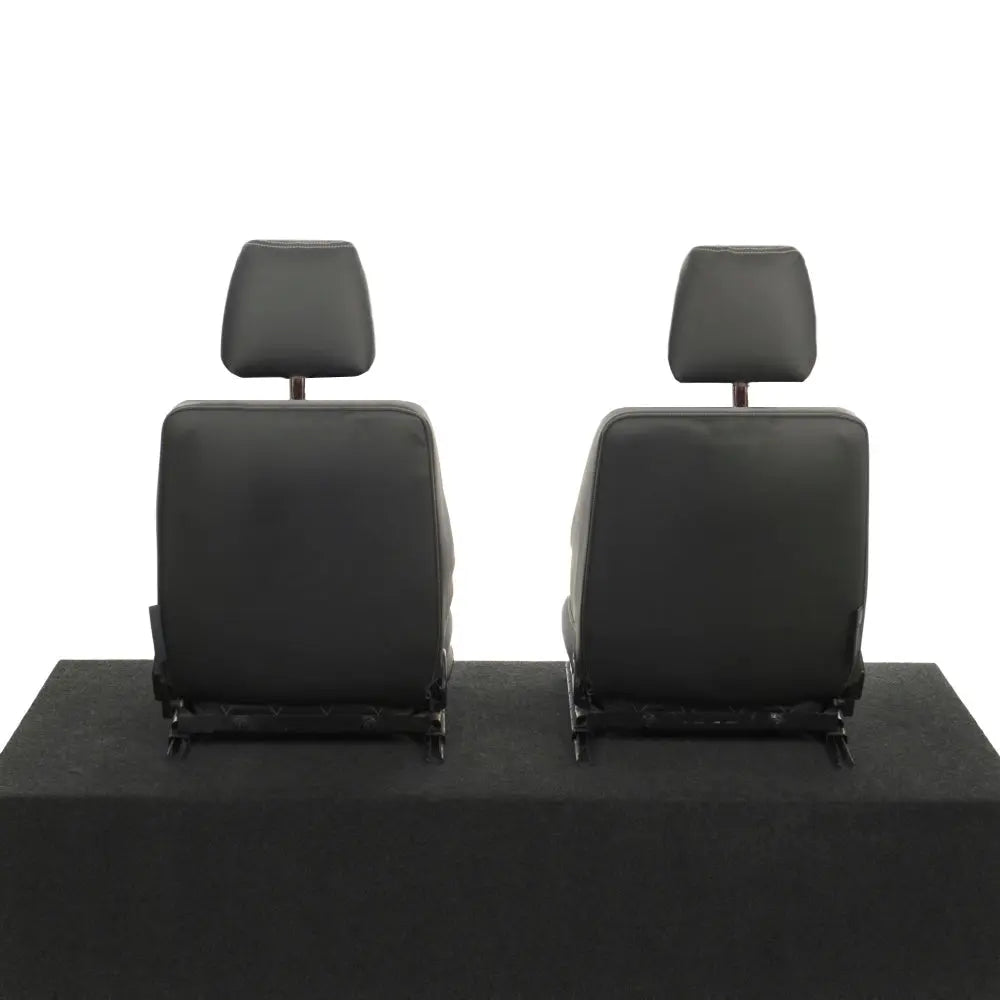 Fits Land Rover Defender 90 / 110 Tailored Leatherette Seat Covers (1987-2006) - Black - UK Custom Covers