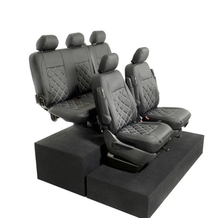 VW T5 / T5.1 Transporter Tailored Leatherette Seat Covers (2003-2015) - UK Custom Covers