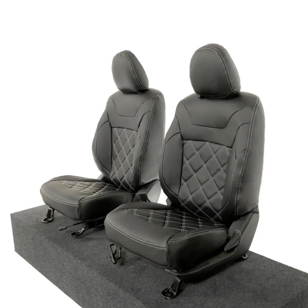 Mitsubishi Barbarian Tailored Leatherette Seat Covers (2016 Onwards) - Black - UK Custom Covers