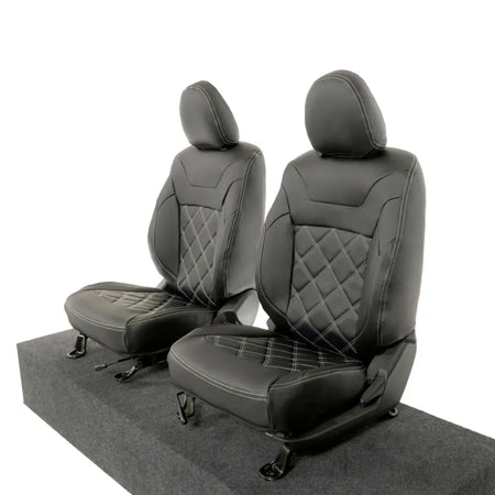 Mitsubishi Barbarian Tailored Leatherette Seat Covers (2016 Onwards) - Black - UK Custom Covers