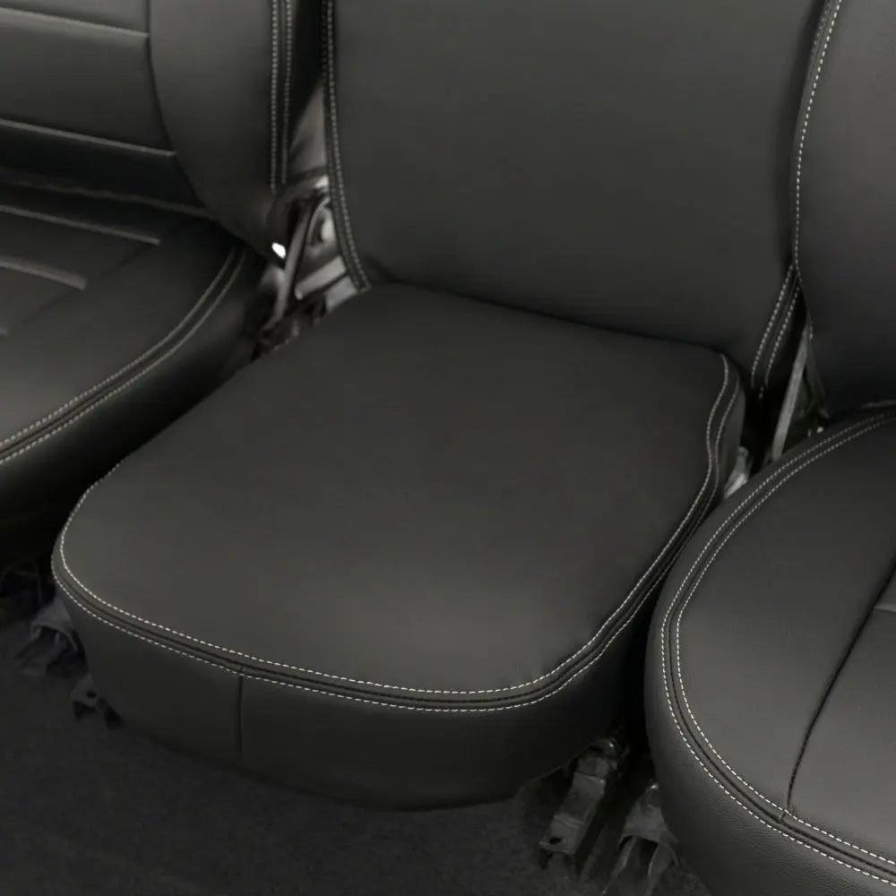 Fits Land Rover Defender 90 / 110 Tailored Leatherette Seat Covers (1987-2006) - Black - UK Custom Covers