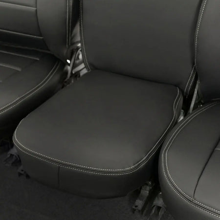 Fits Land Rover Defender 90 / 110 Tailored Leatherette Seat Covers (1987-2006) - Black - UK Custom Covers