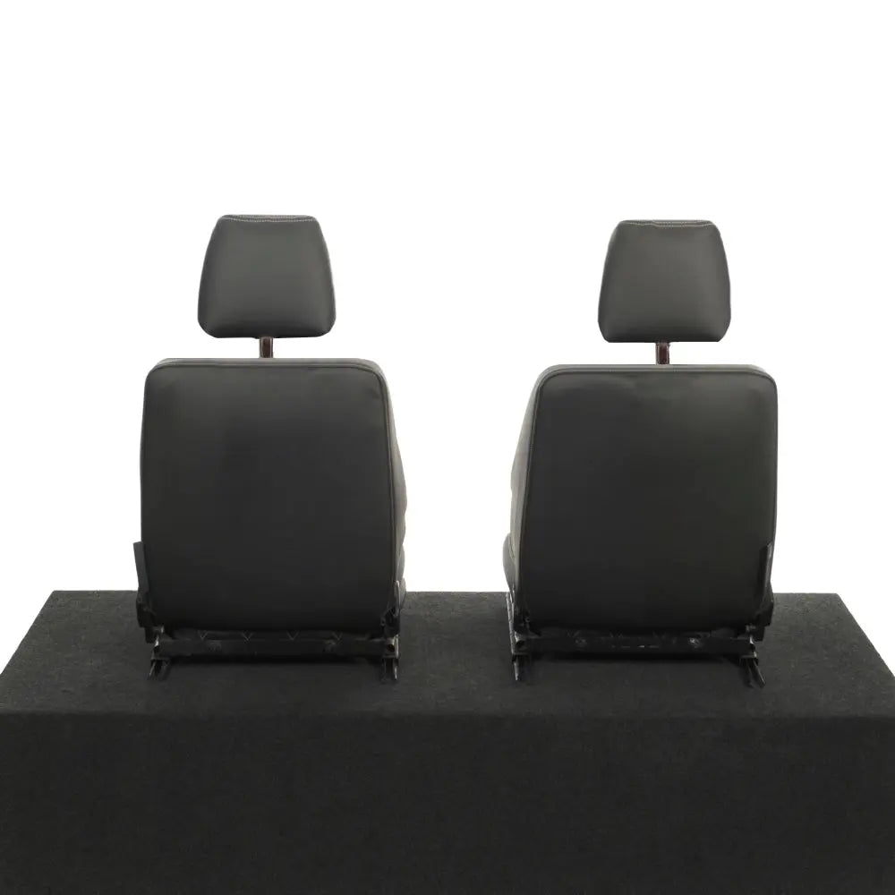 Fits Land Rover Defender 90 / 110 Tailored Leatherette Seat Covers (1987-2006) - Black - UK Custom Covers
