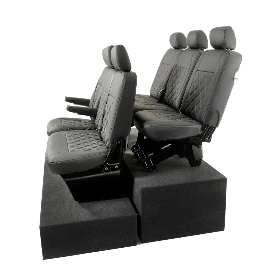 VW T5 / T5.1 Transporter Tailored Leatherette Seat Covers (2003-2015) - UK Custom Covers