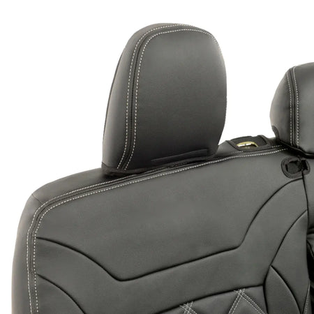 Mitsubishi Barbarian Tailored Leatherette Seat Covers (2016 Onwards) - Black - UK Custom Covers