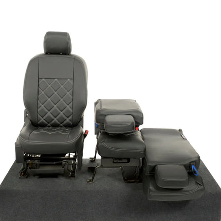 Toyota Proace City Tailored Leatherette Seat Covers (2018 Onwards) - Black - UK Custom Covers