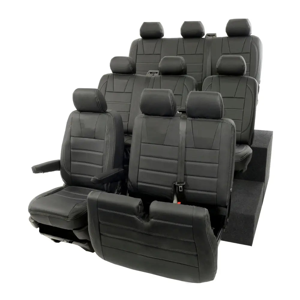 VW T5 / T5.1 Shuttle Tailored Leatherette Seat Covers (2003-2015) - UK Custom Covers