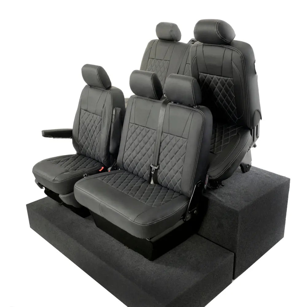 VW T5 / T5.1 Transporter Tailored Leatherette Seat Covers (2003-2015) - UK Custom Covers