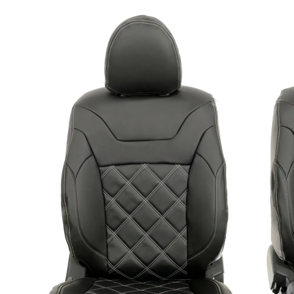 Mitsubishi Barbarian Tailored Leatherette Seat Covers (2016 Onwards) - Black - UK Custom Covers