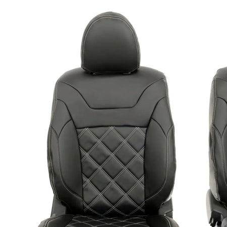 Mitsubishi Barbarian Tailored Leatherette Seat Covers (2016 Onwards) - Black - UK Custom Covers