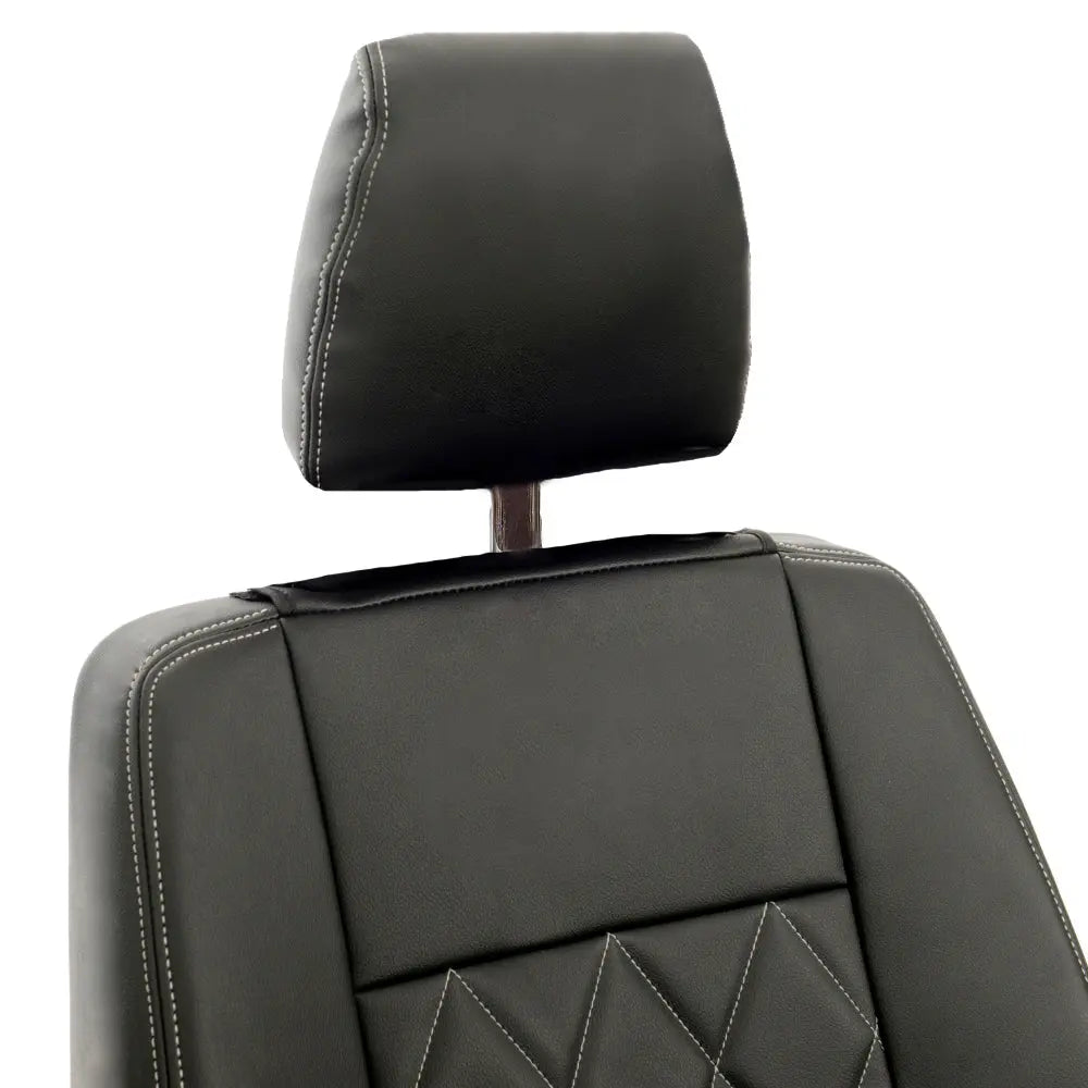 Fits Land Rover Defender 90 / 110 Tailored Leatherette Seat Covers (1987-2006) - Black - UK Custom Covers