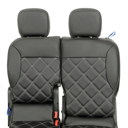 Toyota Proace City Tailored Leatherette Seat Covers (2018 Onwards) - Black - UK Custom Covers