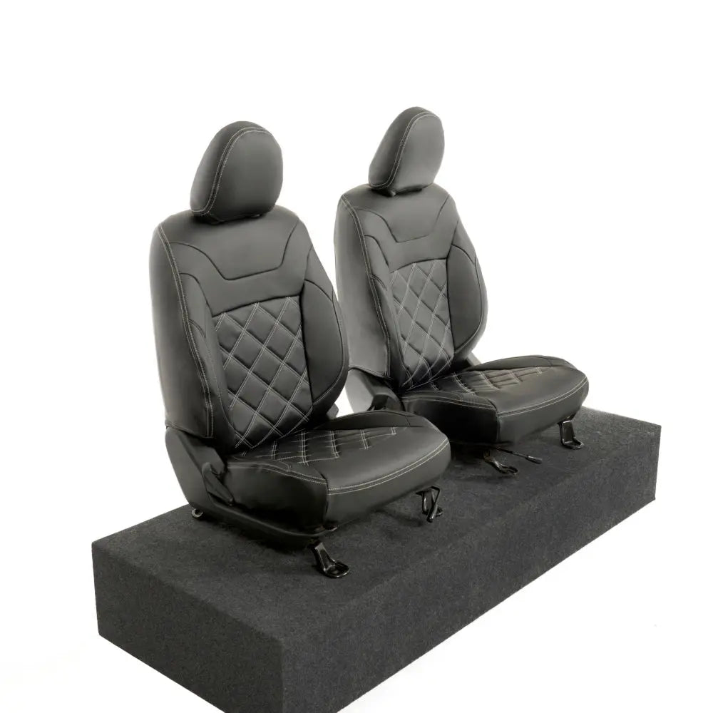 Mitsubishi Barbarian Tailored Leatherette Seat Covers (2016 Onwards) - Black - UK Custom Covers