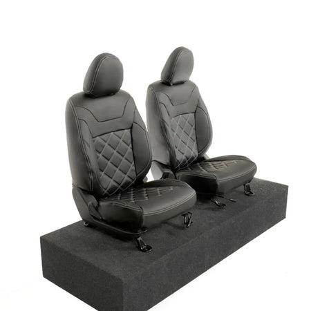 Mitsubishi Barbarian Tailored Leatherette Seat Covers (2016 Onwards) - Black - UK Custom Covers