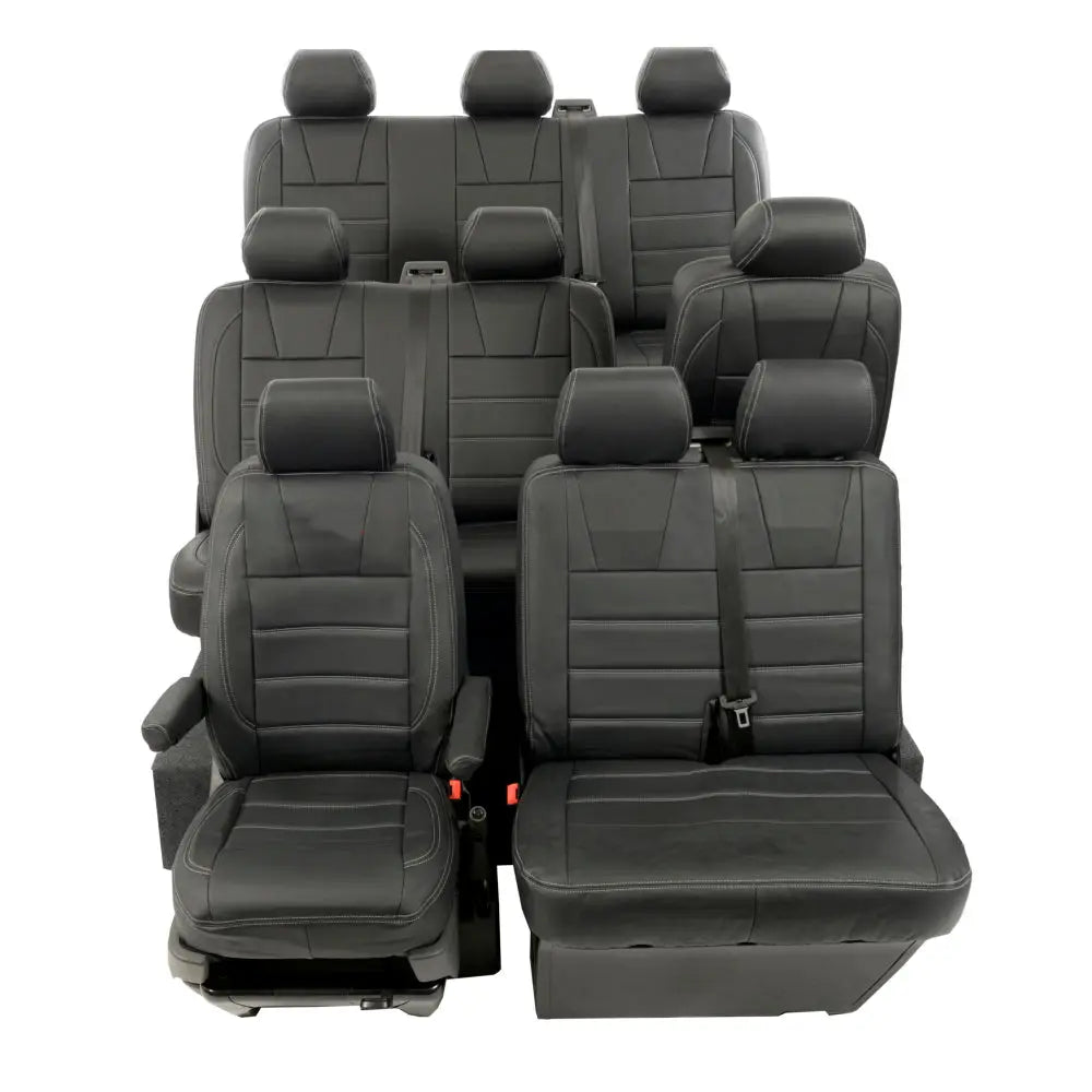 VW T5 / T5.1 Shuttle Tailored Leatherette Seat Covers (2003-2015) - UK Custom Covers