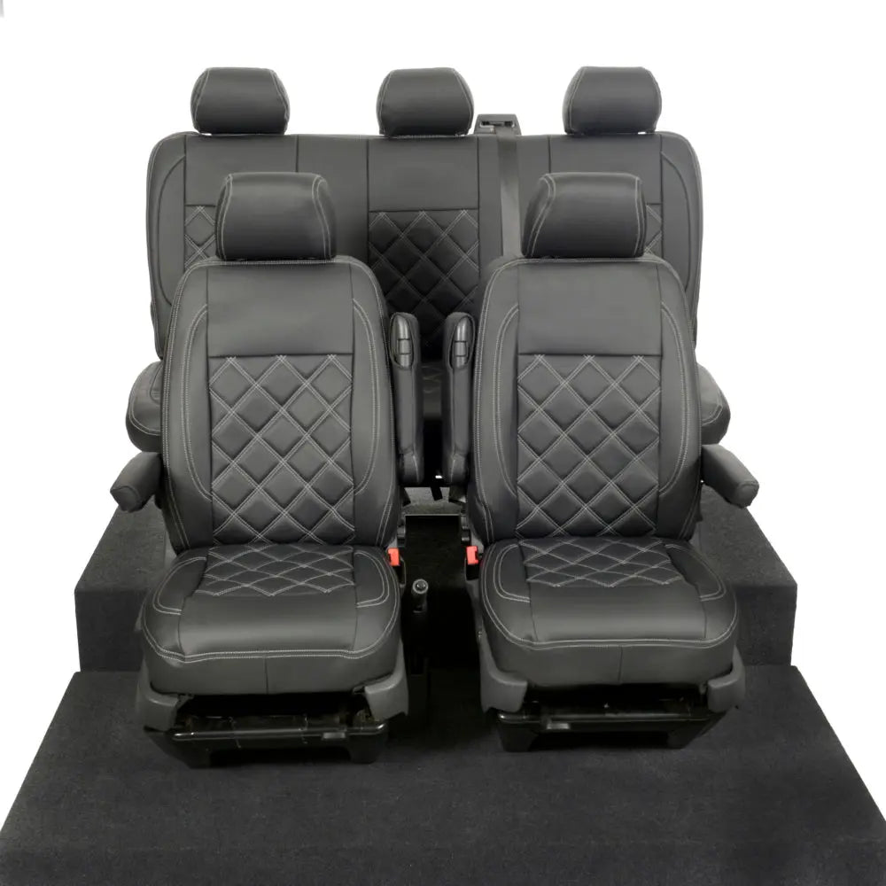 VW T5 / T5.1 Transporter Tailored Leatherette Seat Covers (2003-2015) - UK Custom Covers