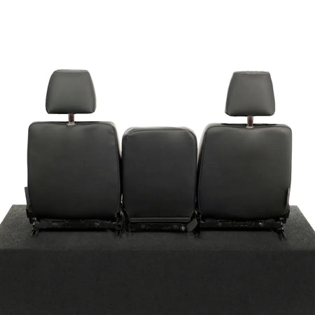 Fits Land Rover Defender 90 / 110 Tailored Leatherette Seat Covers (1987-2006) - Black - UK Custom Covers