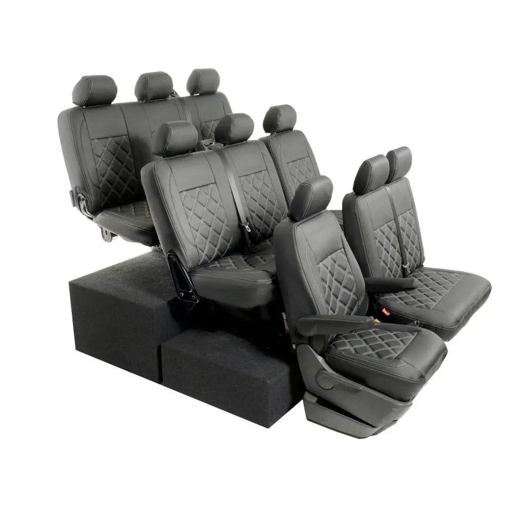 VW T5 / T5.1 Shuttle Tailored Leatherette Seat Covers (2003-2015) - UK Custom Covers